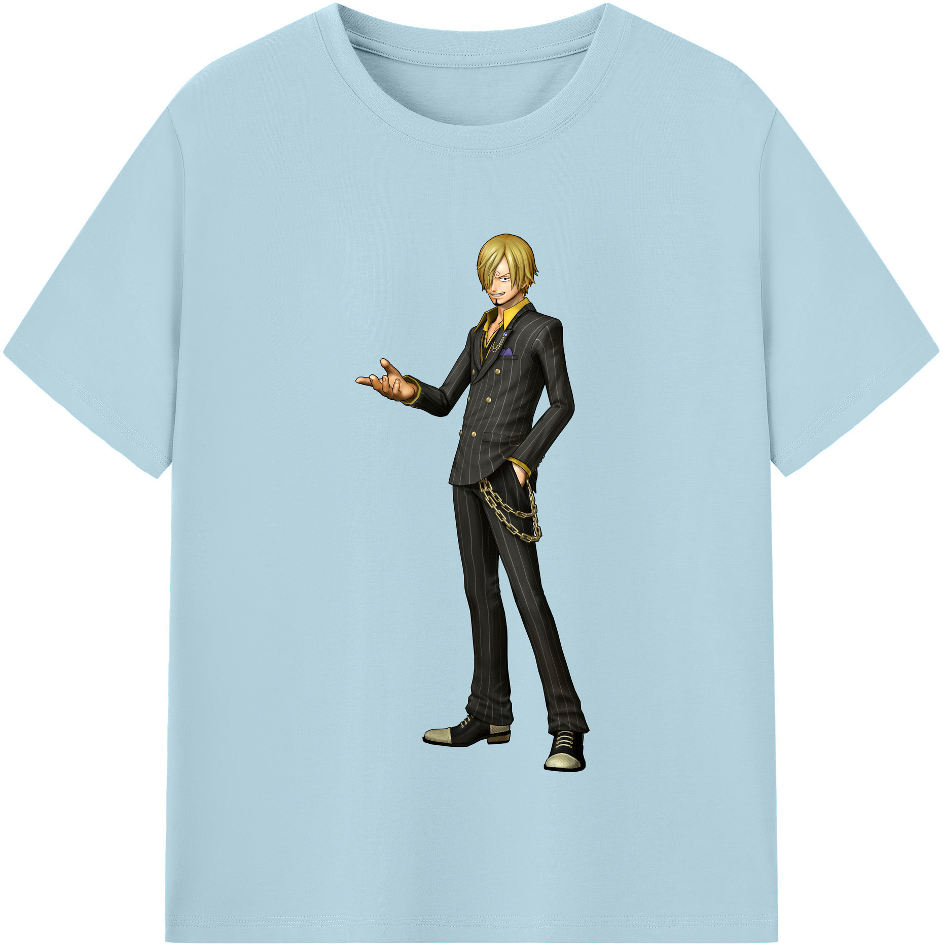 ワンピース サンジ ONE PIECE Sanji 綿100％半袖Tシャツ（フロントプリント）
